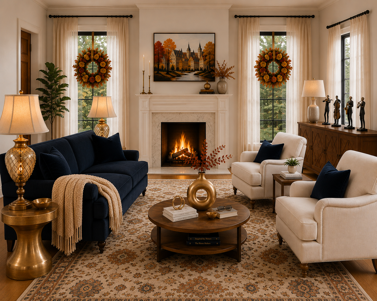 A Warm & Welcoming Fall Living Room — Without Going Overboard