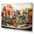 Autumn Vintage Orange Village - City New York Wall Art