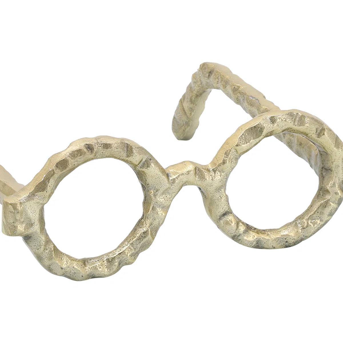 Glam Metal & Aluminum Sculptural Eyeglasses Decorative Accent