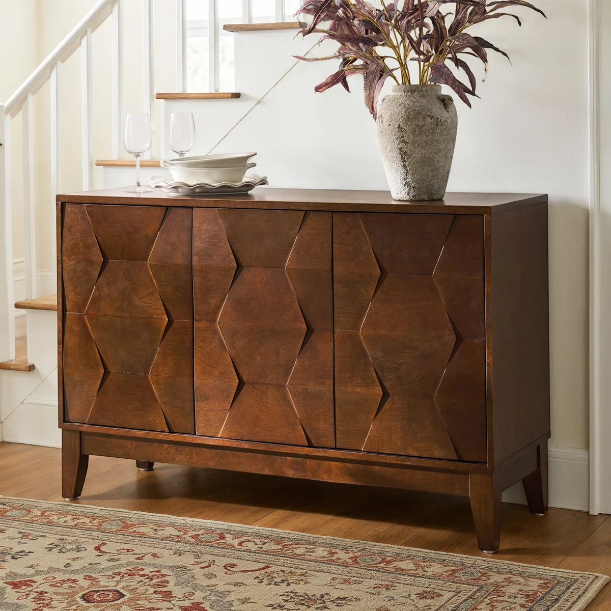 Isabele Modern 45 inch wide Sideboard with solid wood legs