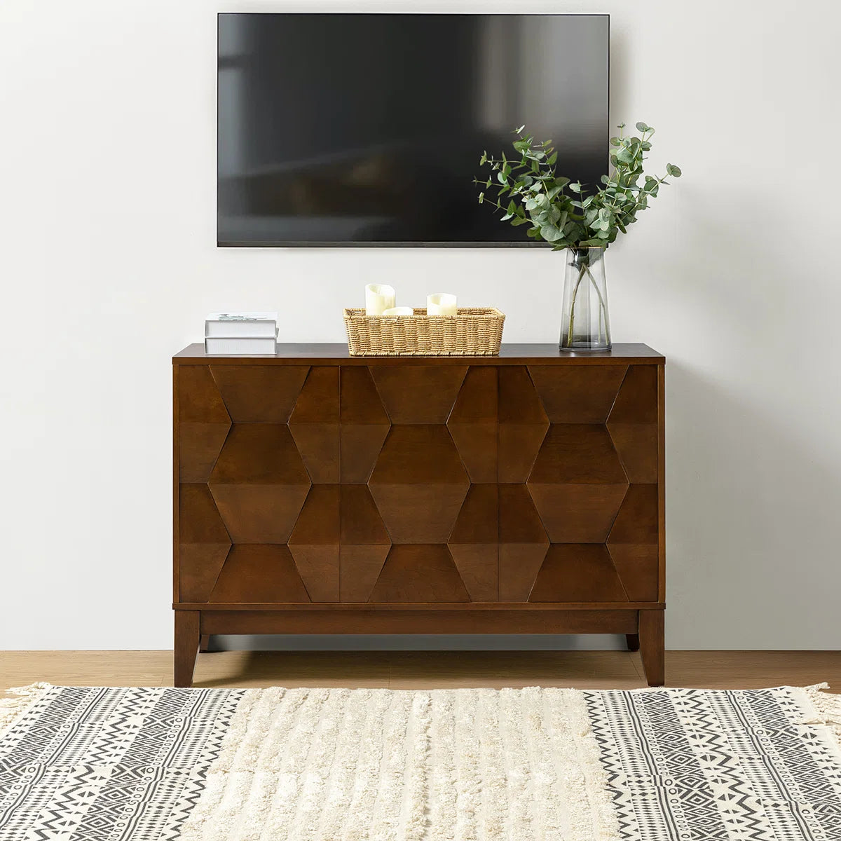 Isabele Modern 45 inch wide Sideboard with solid wood legs
