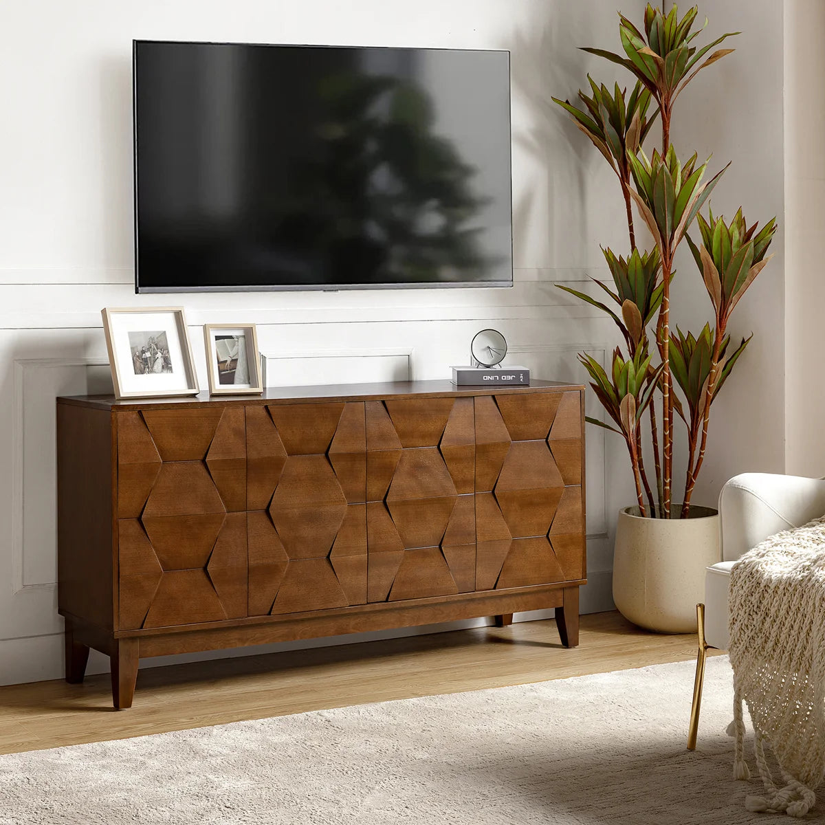 Isabele Modern 60" W Sideboard with Solid Wood Legs