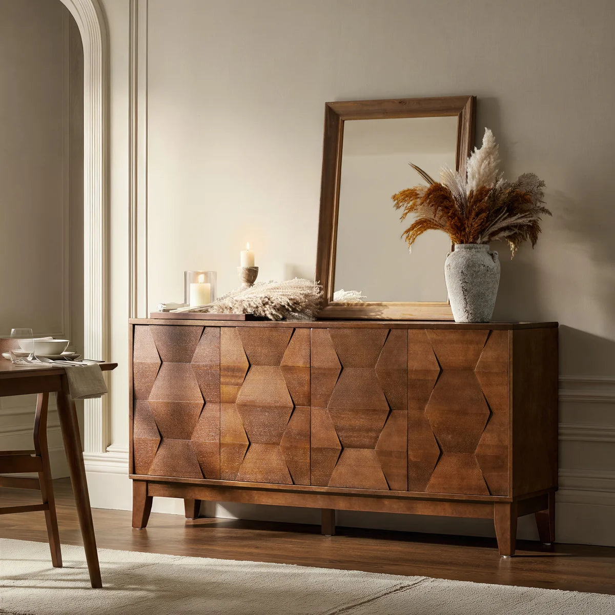 Isabele Modern 60" W Sideboard with Solid Wood Legs