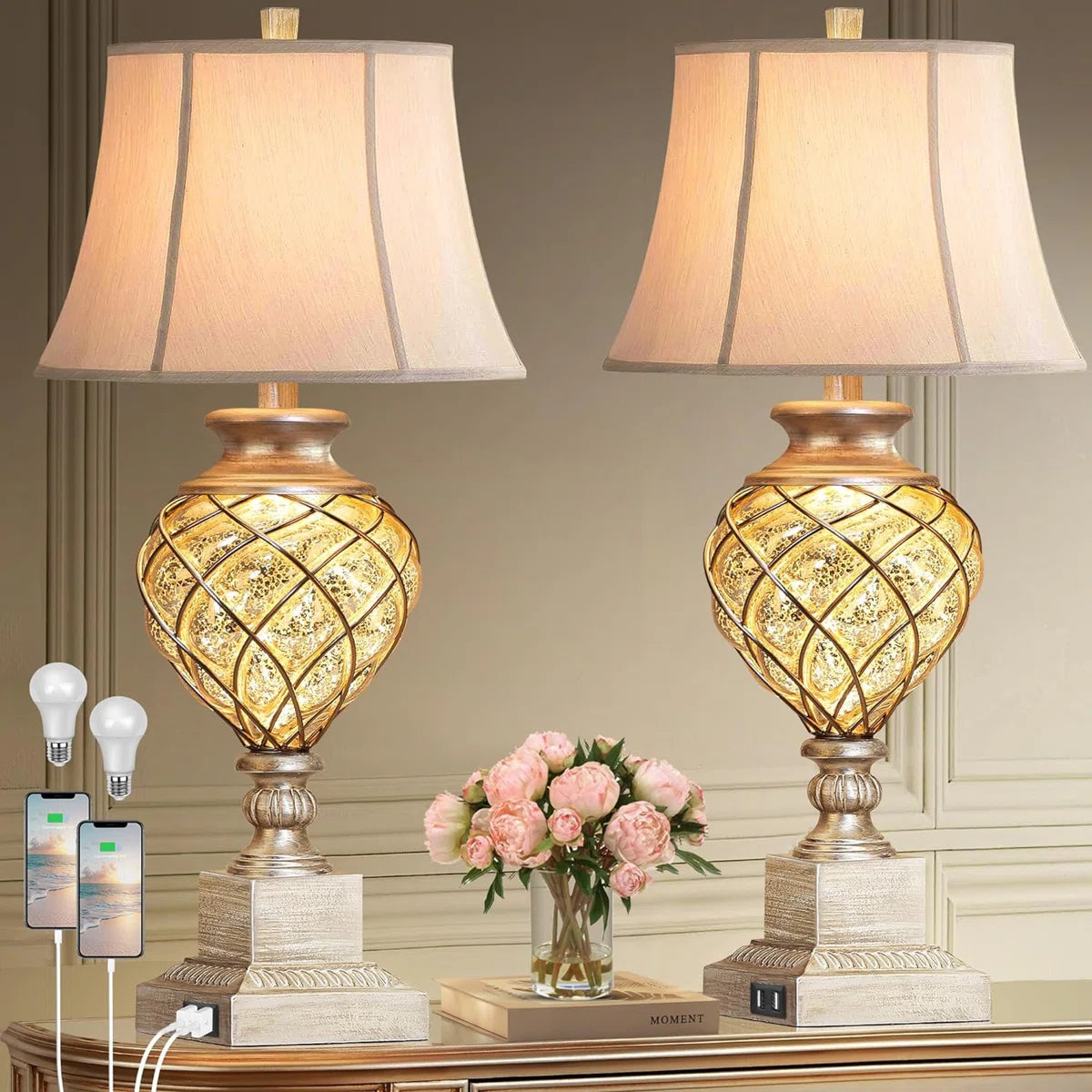 Jansel Glass Table Lamp
