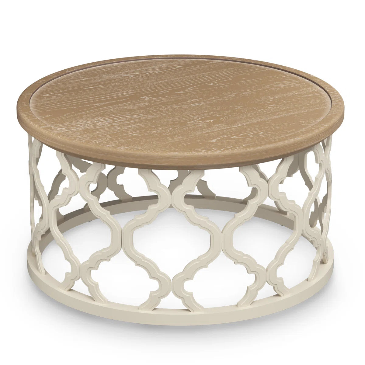 Mayenne Rustic Farmhouse Round Coffee Table
