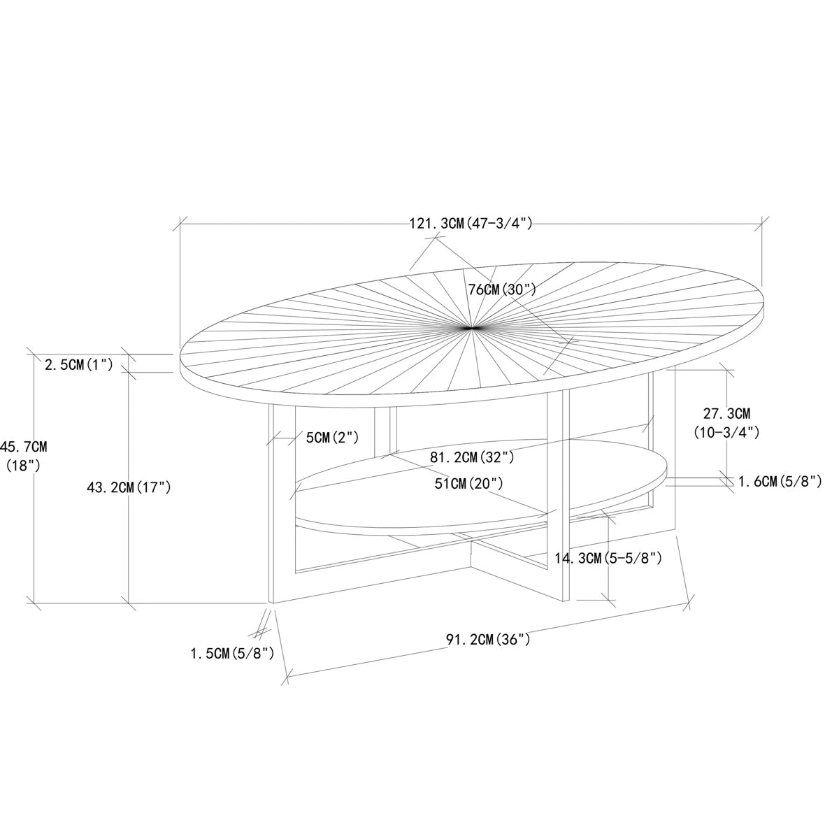 Nataka Solid Wood Single Coffee Table
