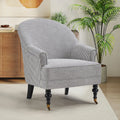 Classic 30-inch Striped Arm Accent Chair